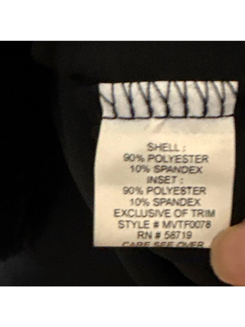 NET Notations XL Black Velvet 3/4 sleeve empress top with built in tank silver - Picture 5 of 8
